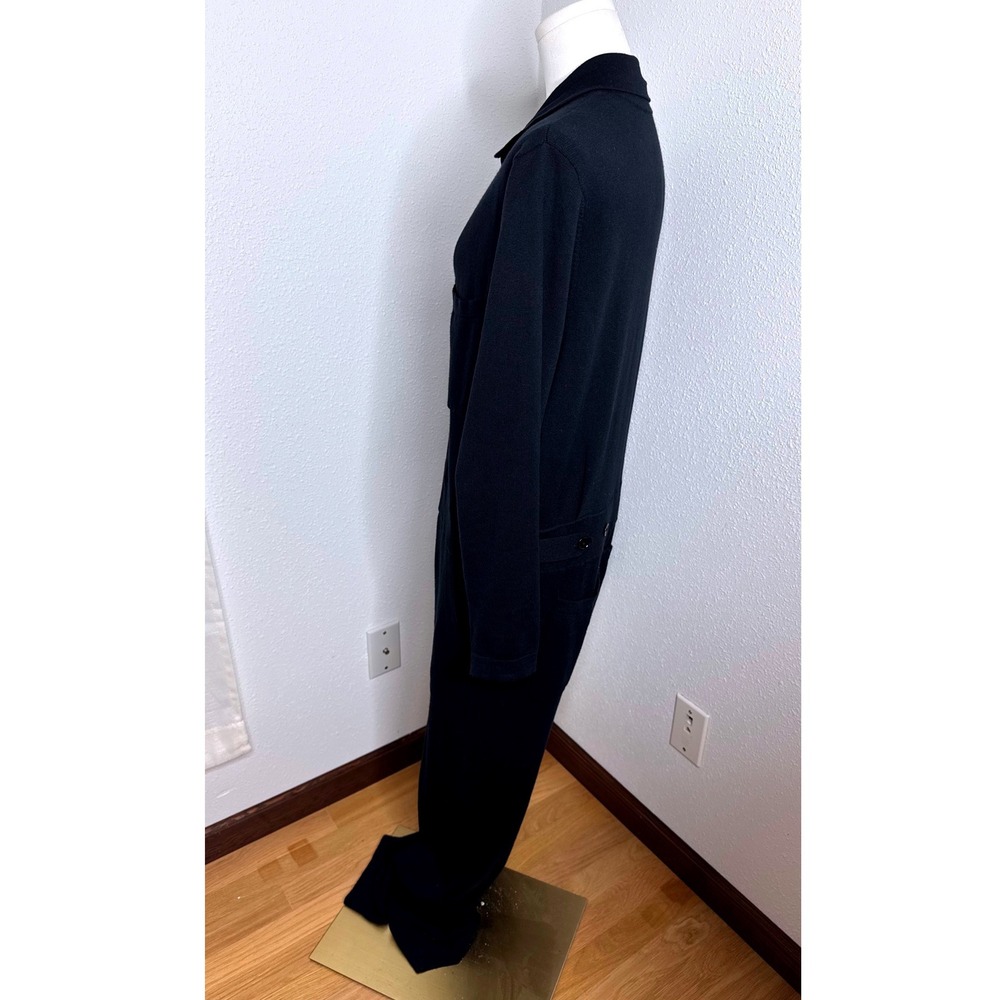 NakedCashmere Black Organic Cotton Cashmere Utility Jumpsuit L NWOT - Picture 3 of 6